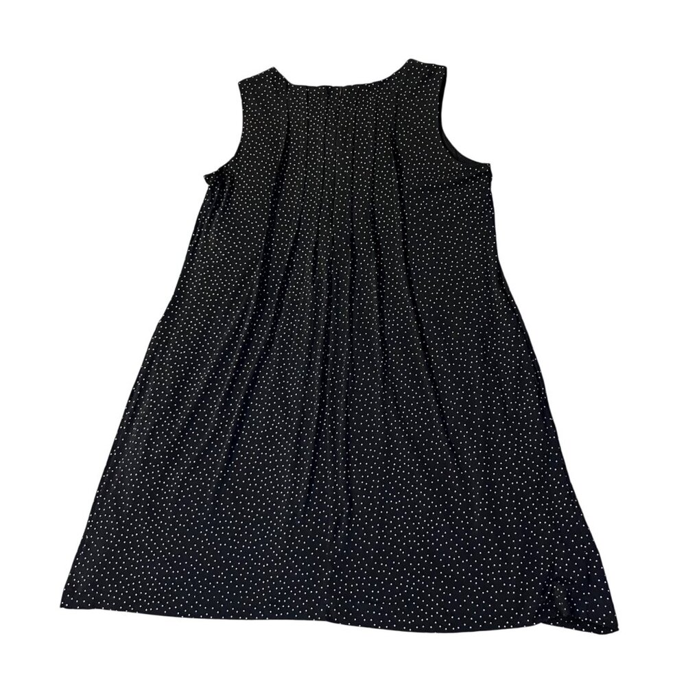 Jessica Howard Womens 14 Black Polka Dot Sleeveless Dress Used Lined - Picture 4 of 10